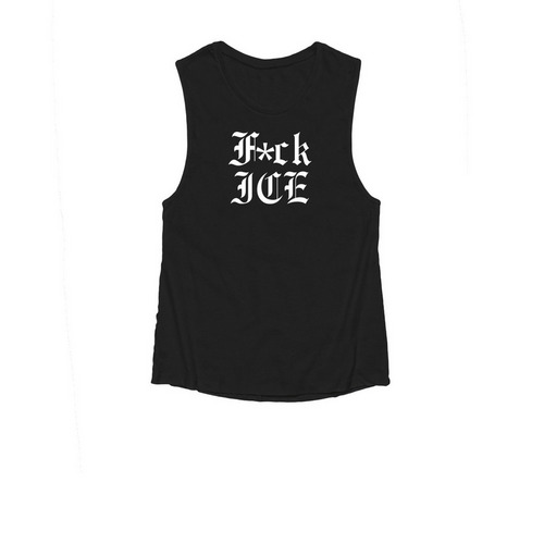 F*ck ICE, a Black Women's Muscle Tank