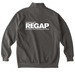 KCREGAP White logo zip ups, a Pepper Comfort Colors Quarter Zip Pullover (back-view)