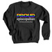 DSO Proud Episcopalian (White Text), a Black Crewneck Sweatshirt
