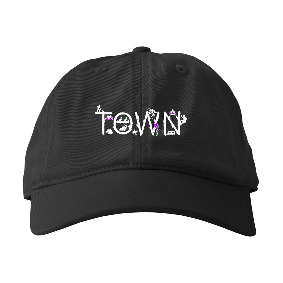 TOWN DALLAS CAPS & HATS, a Black Printed Eco Baseball Cap