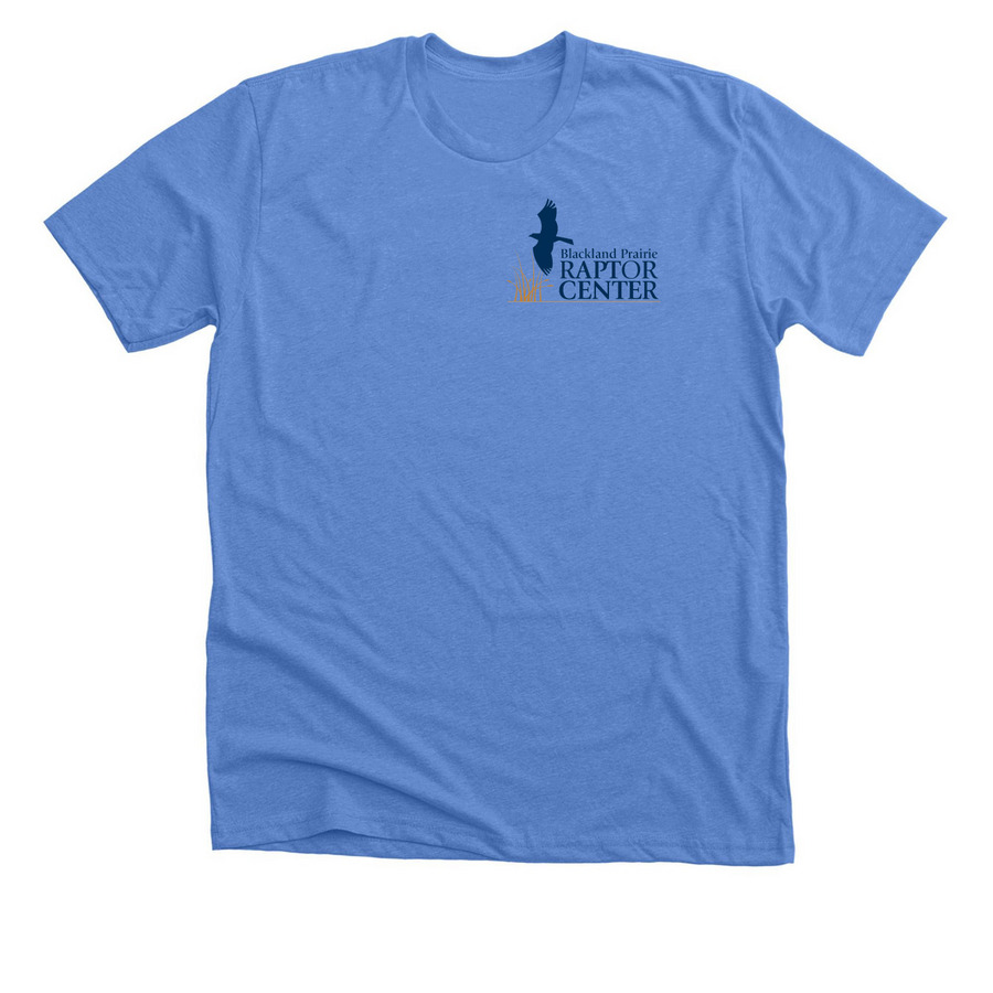 BPRC RAPTOR CENTER, a Heather Columbia Blue Premium Unisex Tee