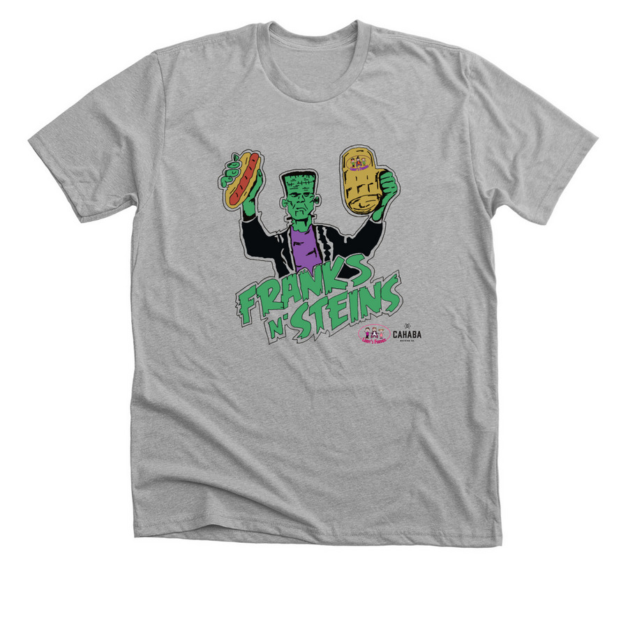 Franks N' Steins merch!, a Athletic Heather Premium Unisex Tee
