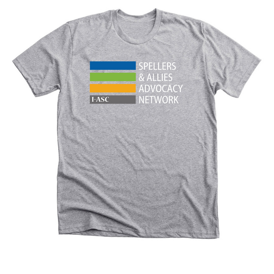 Spellers and Allies (front logo only), a Athletic Heather Premium Unisex Tee
