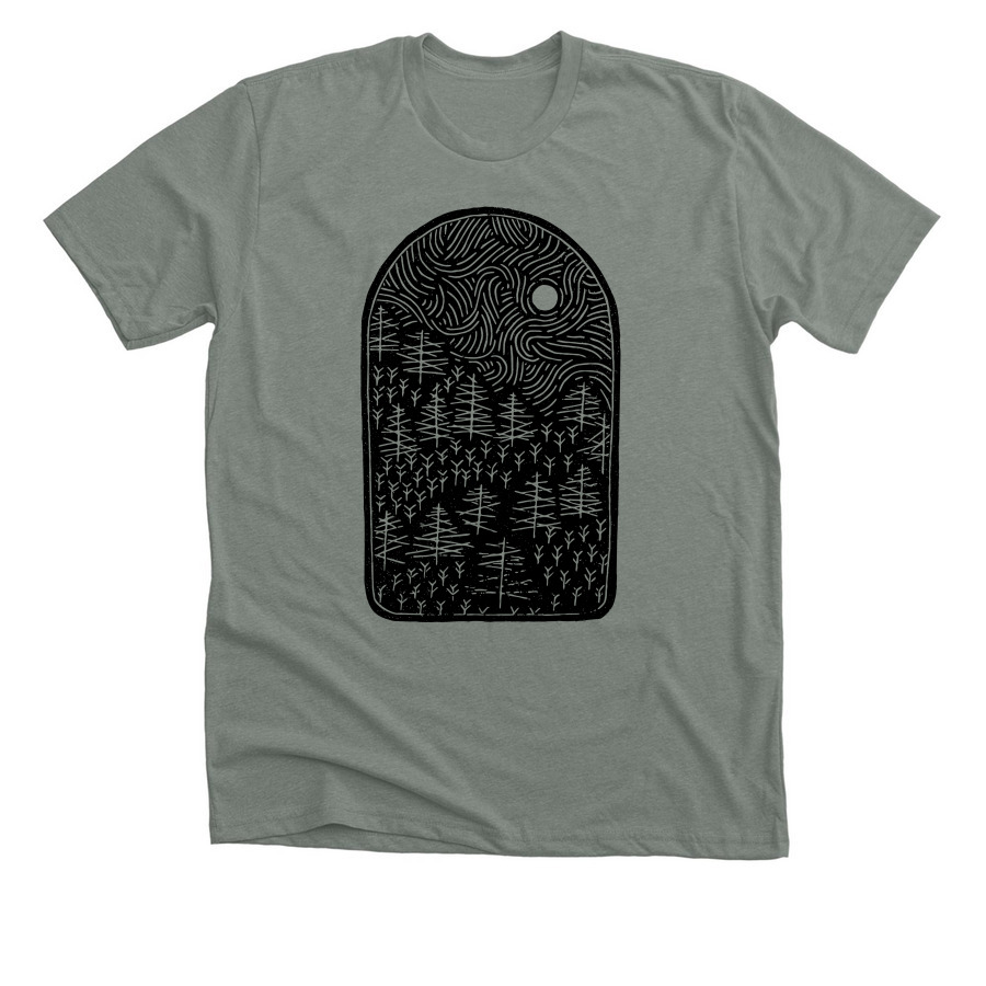 Pine Wandering for National Parks, a Deep Heather Premium Unisex Tee