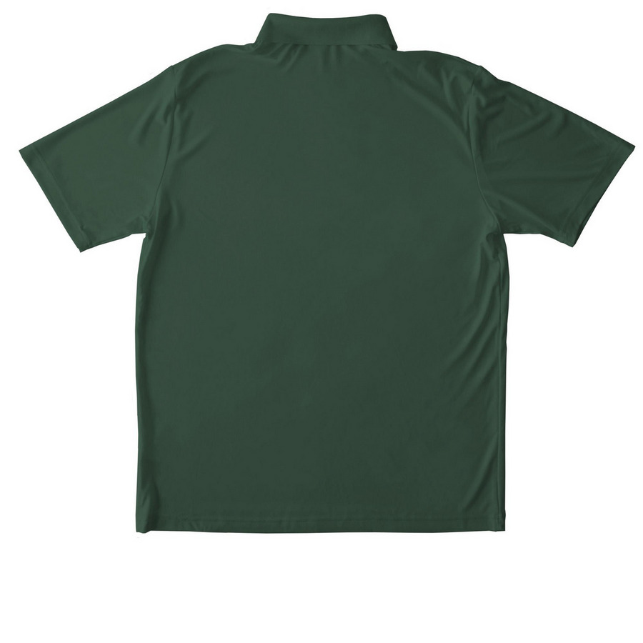 Keep it sporty, keep it classic., a Forest Green Unisex Performance Polo (back-view)