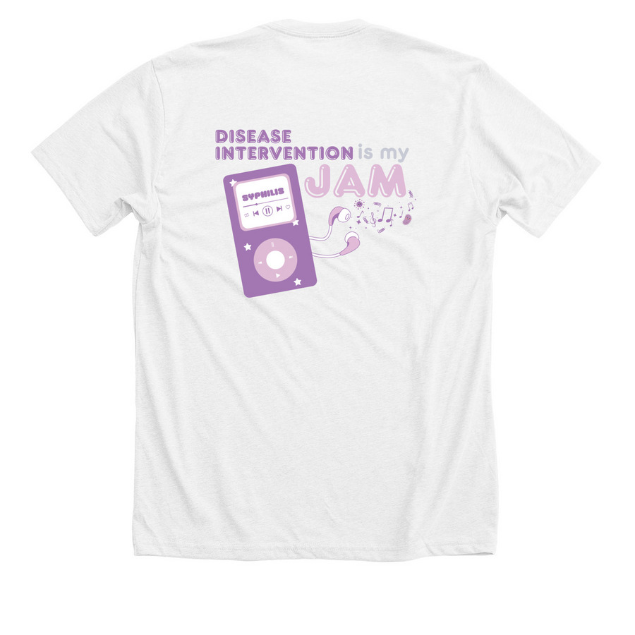 My Jam, a Solid White Blend Premium Unisex Tee (back-view)