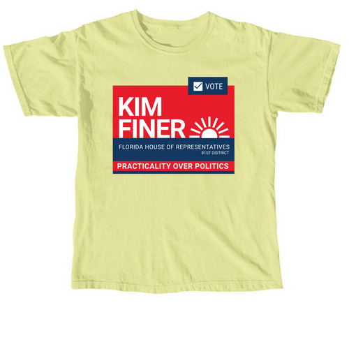 The Finer Campaign Shirt, a Neon Lemon Comfort Colors Unisex Tee