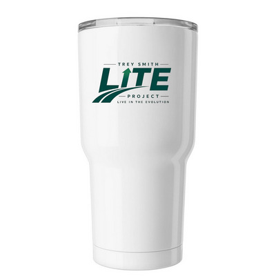 Trey Smith LITE Project Tumbler, a White Insulated Tumbler