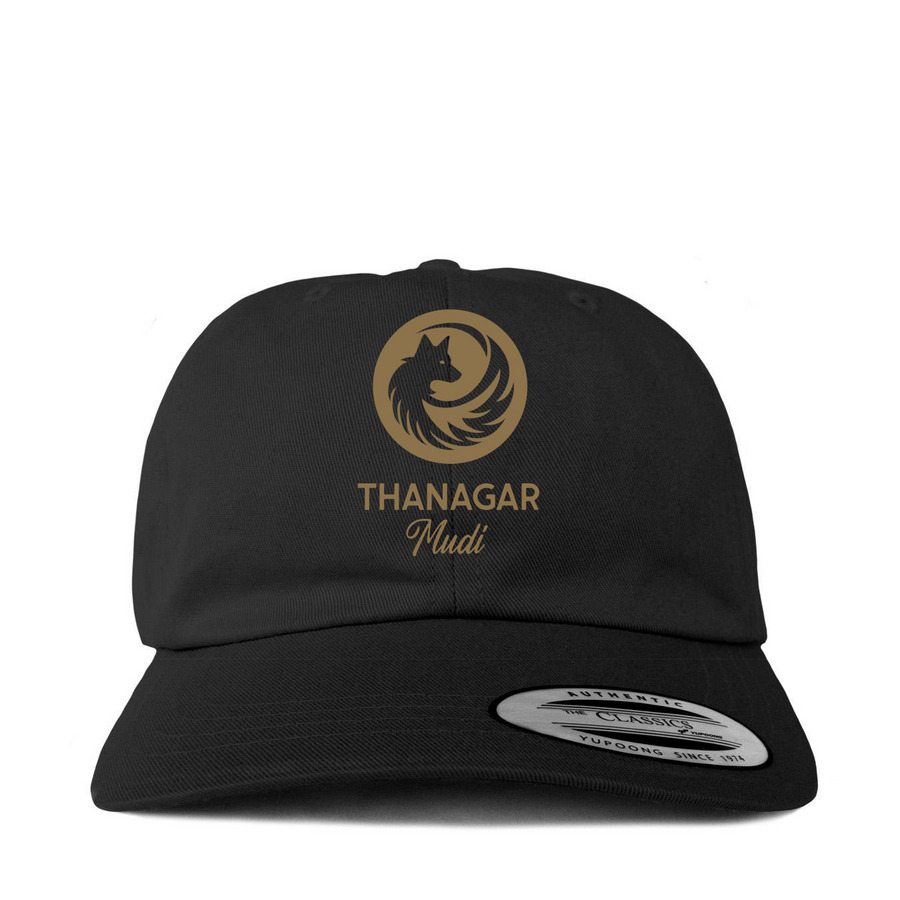 Thanagar Gold Logo Hat, a Black Printed Classic Baseball Cap