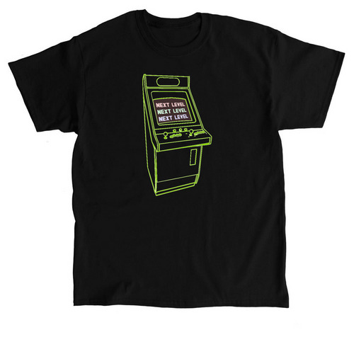 Next Level Arcade Club Fan Shirt, a Black Classic Unisex Tee