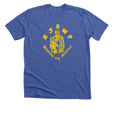2026 Saint Junipero Serra Walking Pilgrimage&nbsp;, a Solid True Royal Premium Unisex Tee