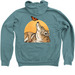 COYOTE RESPECT, a Heather Deep Teal Zip Up Hoodie (back-view)