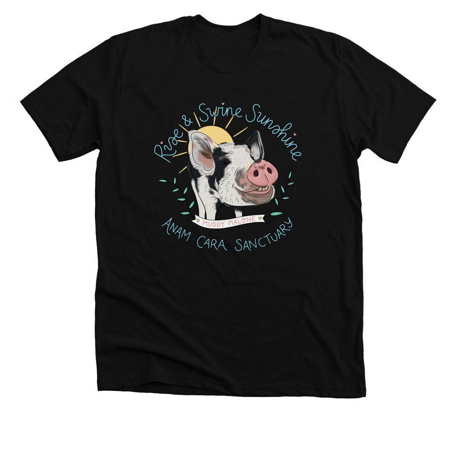 Rise and SWINE!, a Solid Black Blend Premium Unisex Tee