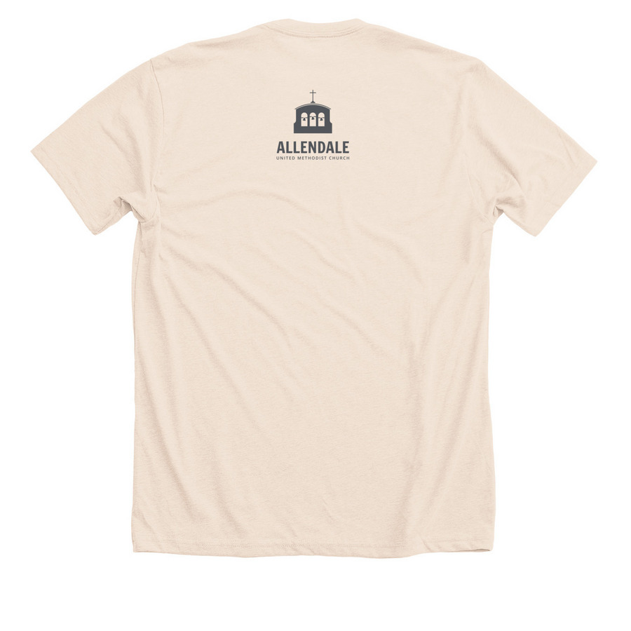 Drag Queen Jesus: Sacred Heart of Love, a Heather Soft Cream Premium Unisex Tee (back-view)