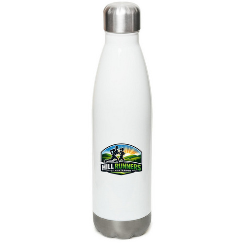 HRH Water Bottles, a White Stainless Steel Water Bottle