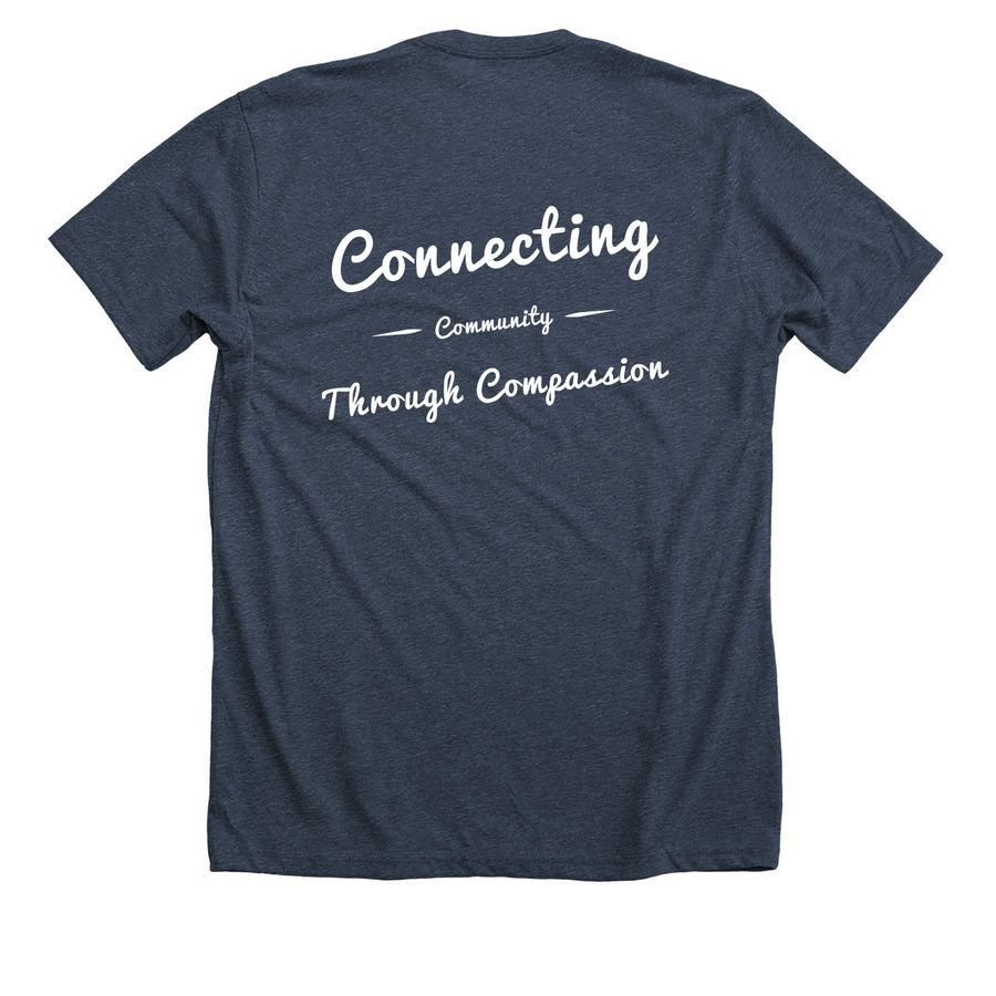 All Species Remix, a Heather Midnight Navy Premium Unisex Tee (back-view)