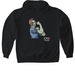 Undead Rosie the Riveter, a Black Gildan Softstyle Pullover Hoodie