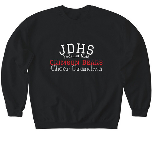 JDHS Cheer Grandma 1, a Black Softstyle Crewneck Sweatshirt