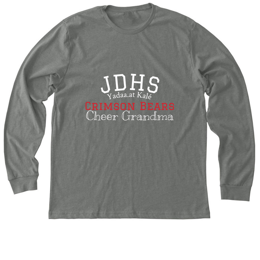 JDHS Cheer Grandma 1, a Deep Heather Premium Long Sleeve Tee