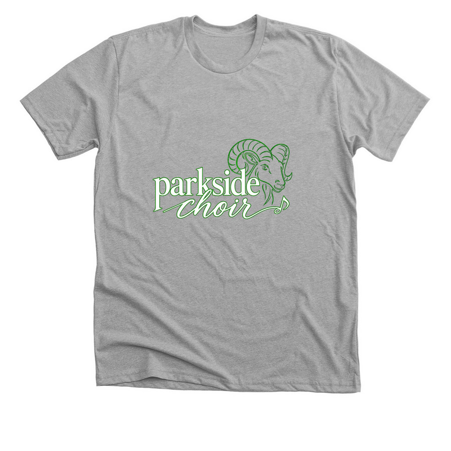 Parkside Choir shirts, a Athletic Heather Premium Unisex Tee