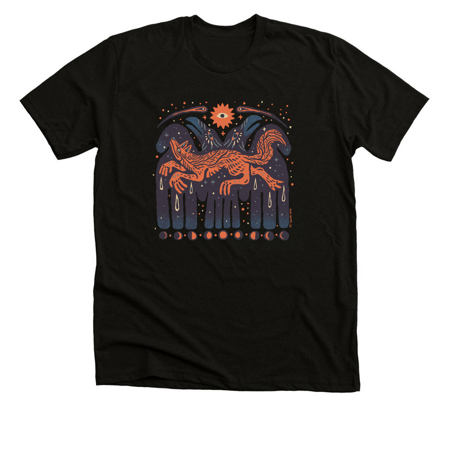 Cosmically Combined, a Black Heather Premium Unisex Tee
