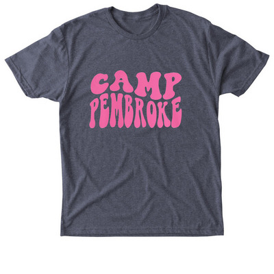 Pembroke Pink Wave, a Vintage Navy Triblend Unisex Tee