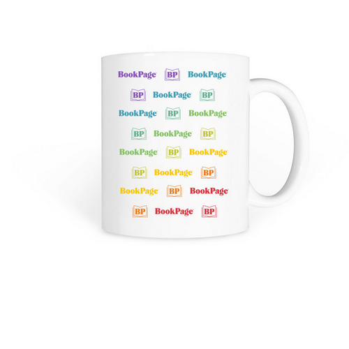 BookPage Rainbow Logo Mug, a White Coffee Mug