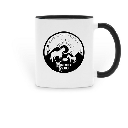 Marguerita Ranch Mug, a Black Two-Tone Ceramic Mug