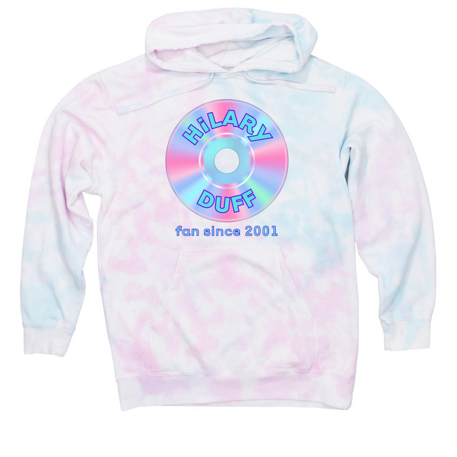 Hilary Duff Fan, a Cotton Candy Tie Dye Pullover Hoodie