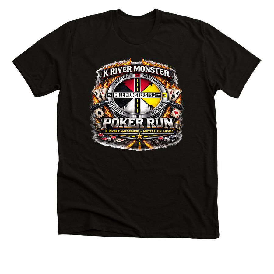 K River Monster Poker Run Merch, a Solid Black Blend Premium Unisex Tee