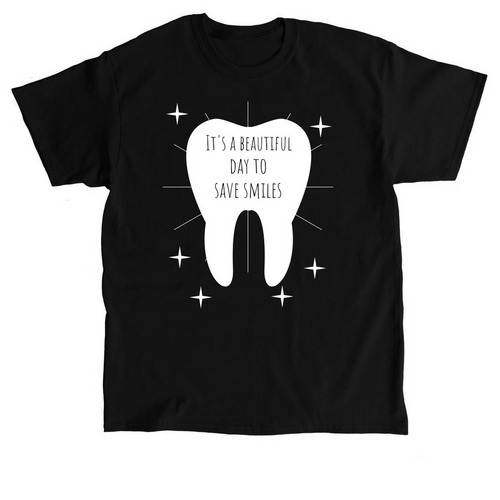 It's a Beautiful Day to Save Smiles, a Black Classic Unisex Tee