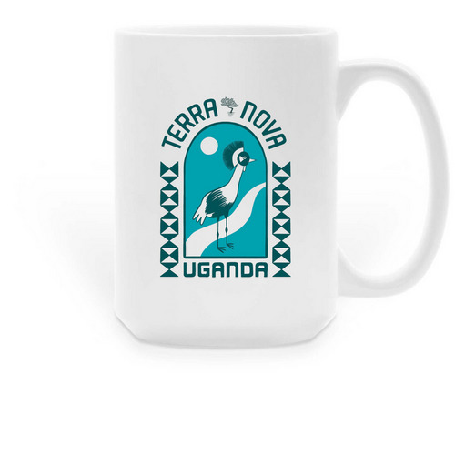 Ugandan Crested Crane - Mug, a White Large Coffee Mug