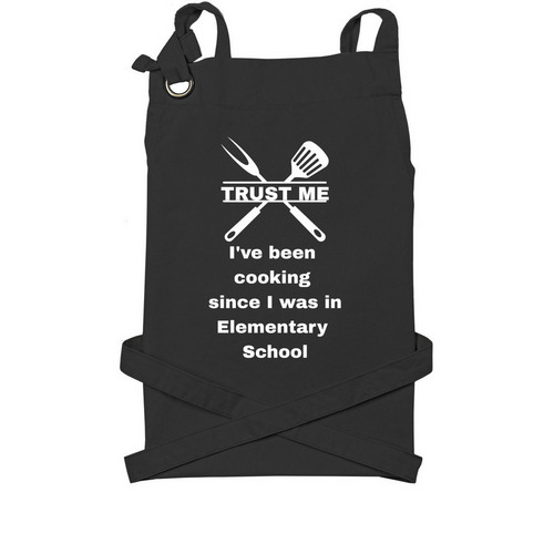 Gen X Grilling Apron, a Black Cotton Canvas Pocket Apron