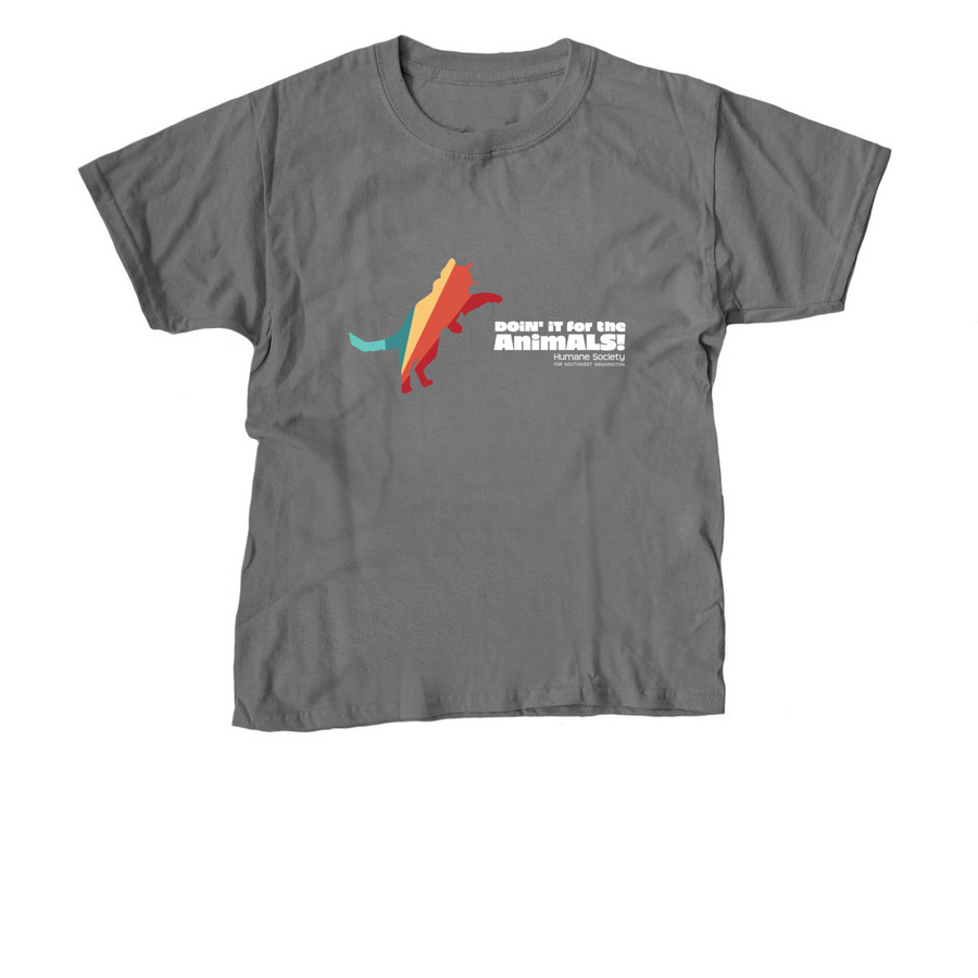 Doin' it for the Animals (cat), a Charcoal Youth Unisex Tee