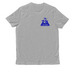 Blue Whale Tail Design, a Granite Grey Heather Allmade Organic Cotton Unisex Tee