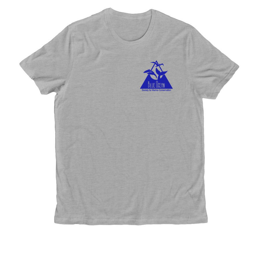 Blue Whale Tail Design, a Granite Grey Heather Allmade Organic Cotton Unisex Tee