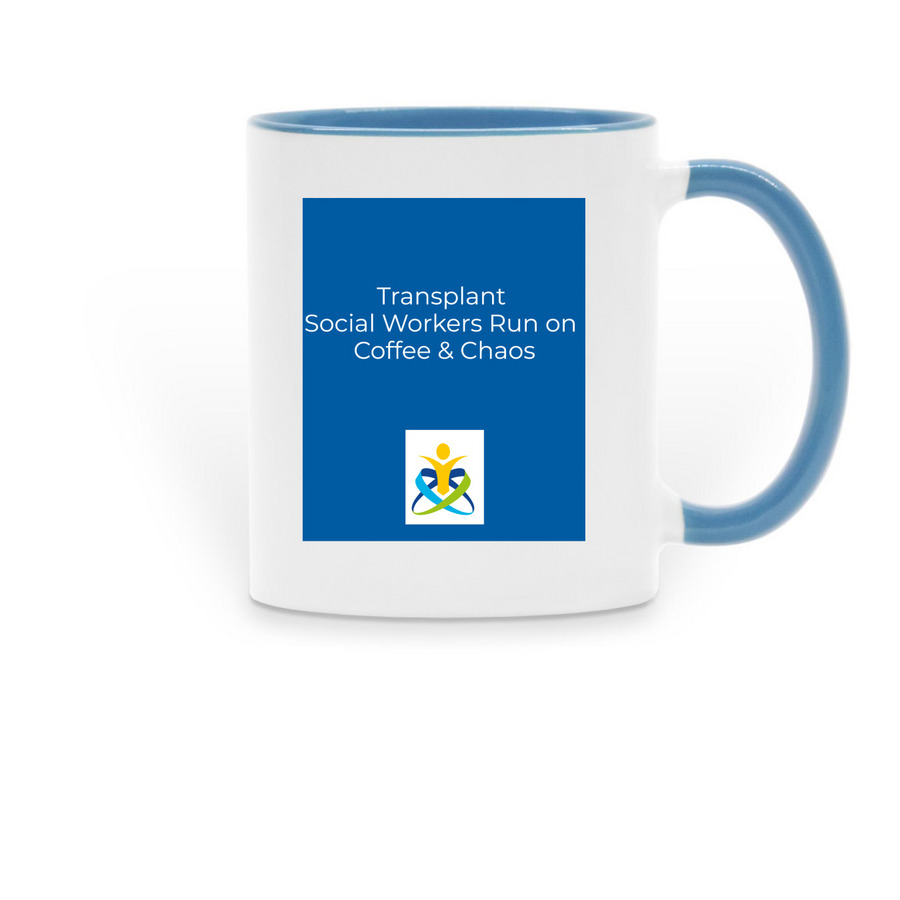 Tx SWs run on Coffee and Chaos&nbsp;, a Light Blue Two-Tone Ceramic Mug