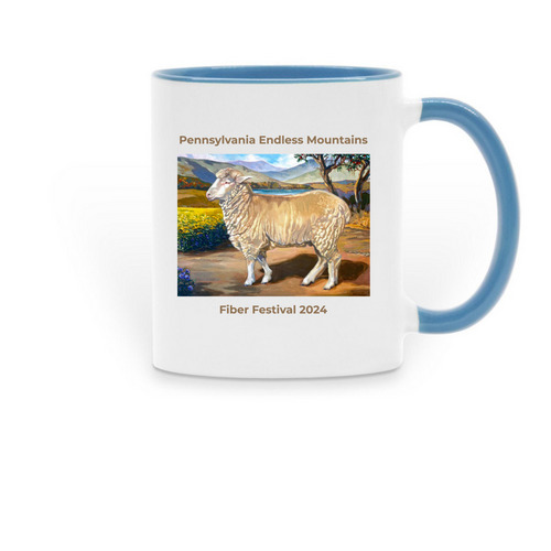 2024 Festival Mugs, a Light Blue Two-Tone Ceramic Mug
