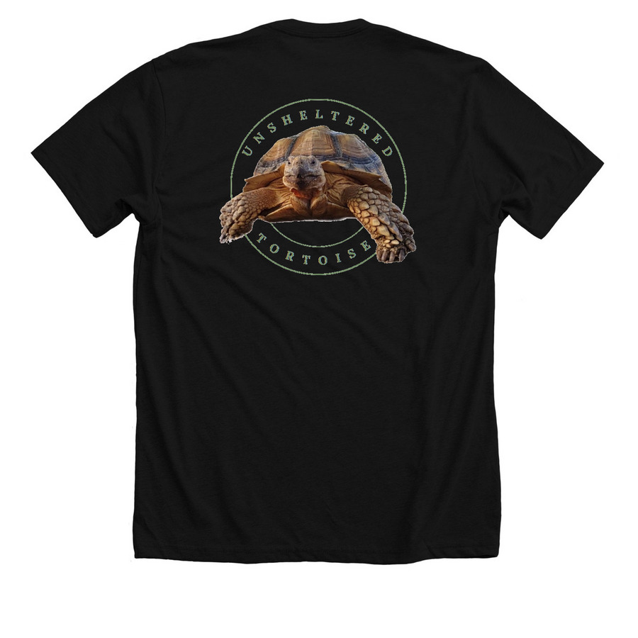 Logo - Front & Back, a Solid Black Blend Premium Unisex Tee (back-view)