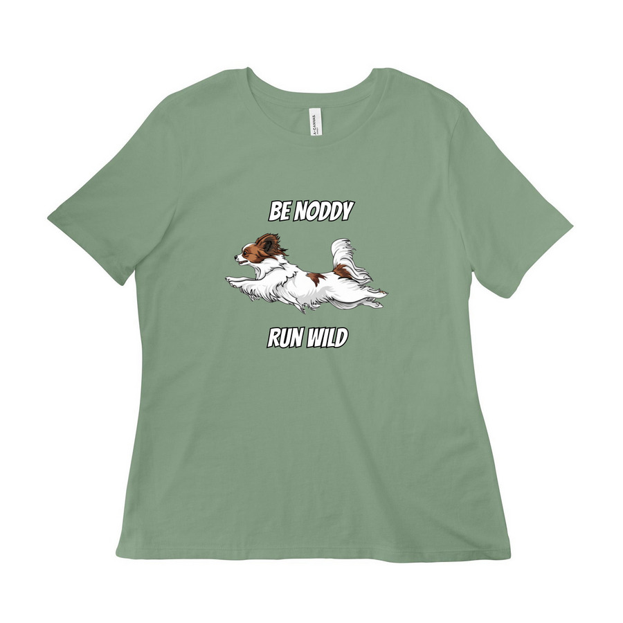 Be Noddy and Run Wild, a Sage Women?s Relaxed Cotton Tee