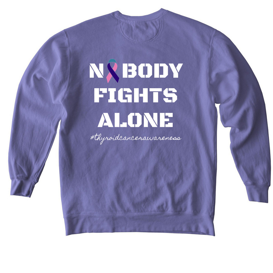 #ABBYSTRONG Shirts, a Violet Comfort Colors Crewneck Sweatshirt (back-view)