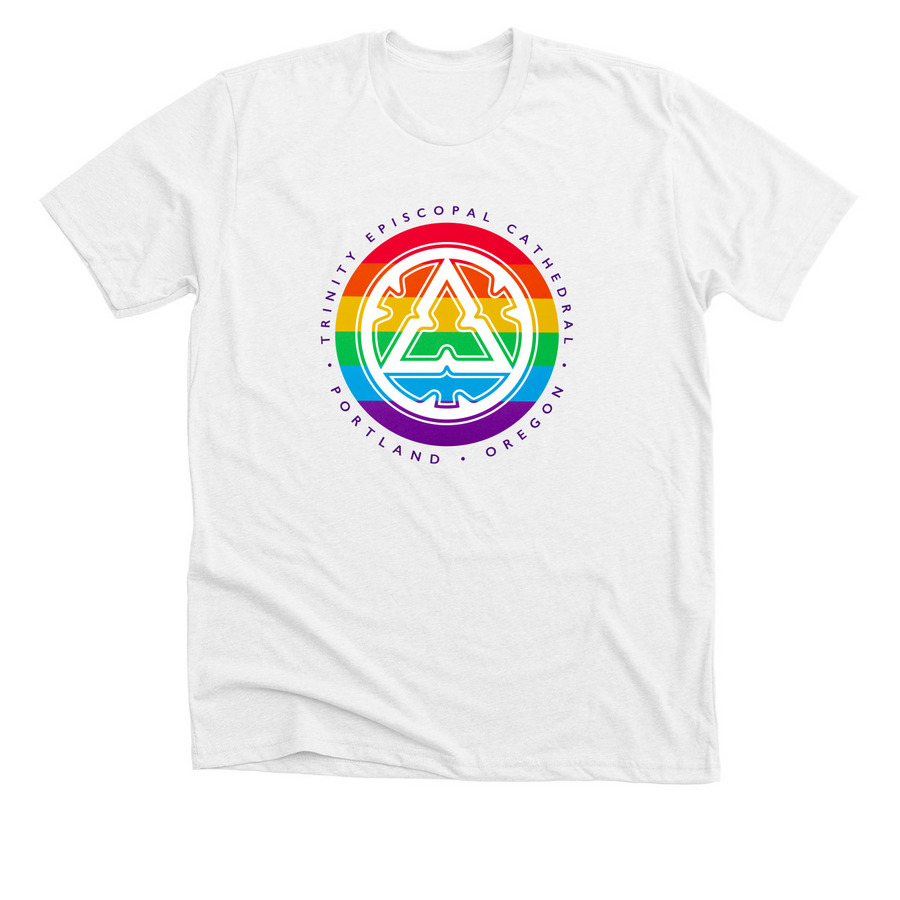 Trinity Pride Tee (light colors), a Solid White Blend Premium Unisex Tee