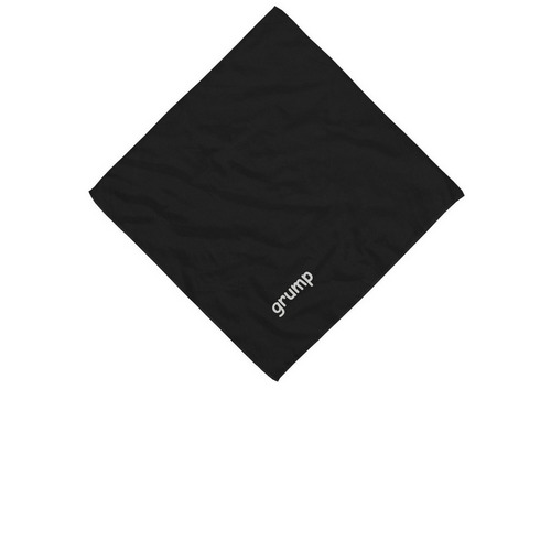 Comic Sans - grump bandana, a Black Cotton Bandana