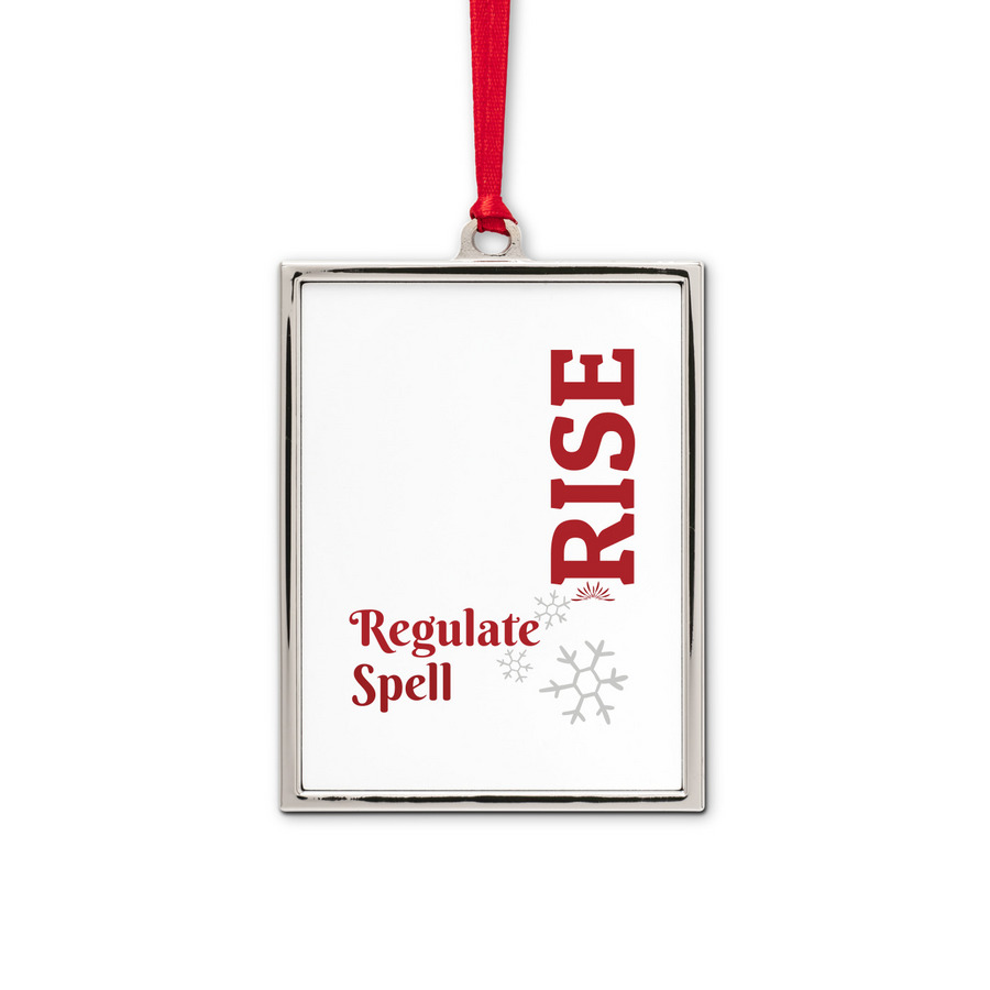 &nbsp; &nbsp; &nbsp; &nbsp; &nbsp; &nbsp; &nbsp;Holiday Ornament, a White Silver Portrait Frame Ornament