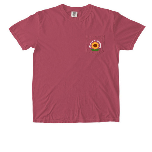 sunflower pocket tee, a Crimson Comfort Colors Pocket Tee