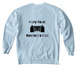 Mary Foust Weird Dorm, a Chambray Comfort Colors Crewneck Sweatshirt (back-view)