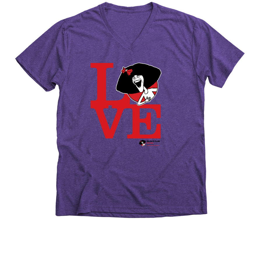 LOVE, Gilda's Shirt, a Purple Rush Premium V-Neck Tee
