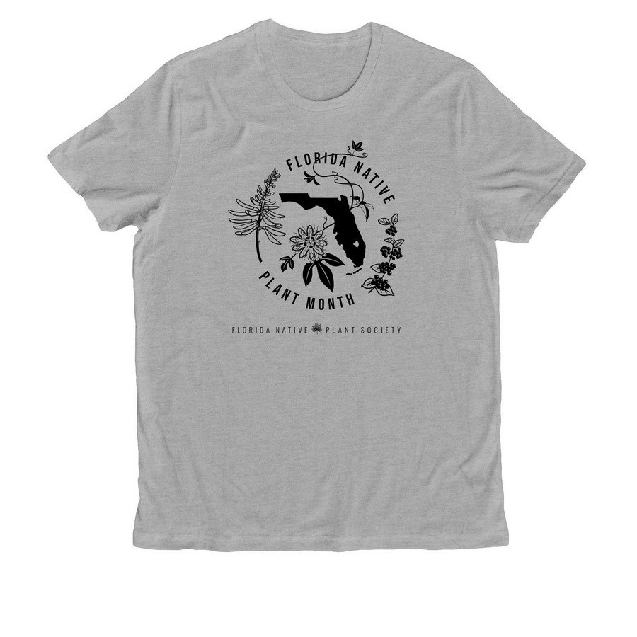 Florida Native Plant Month, a Granite Grey Heather Allmade Organic Cotton Unisex Tee