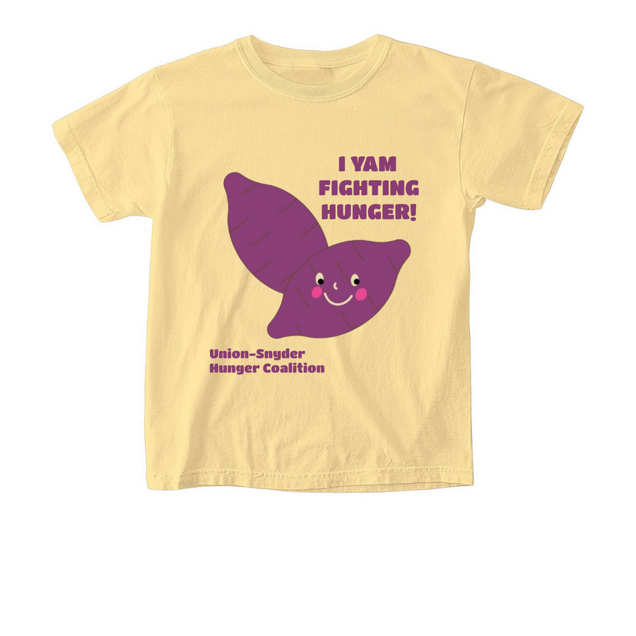 I YAM Fighting Hunger - Hunger Coalition Tee, a Butter Comfort Colors Youth Tee