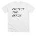 PROTECT THE BRICKS, a Solid White Blend Premium Unisex Tee